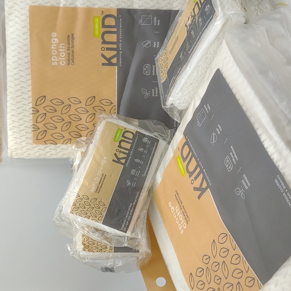 Bundle kind scrub sponge cloths lot plant-based natural cellulose - Picture 1 of 4